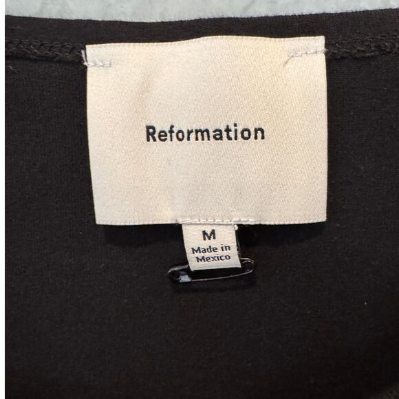 Reformation Wiley Long Sleeve Cotton Jersey Dress Size Medium - Picture 4 of 8